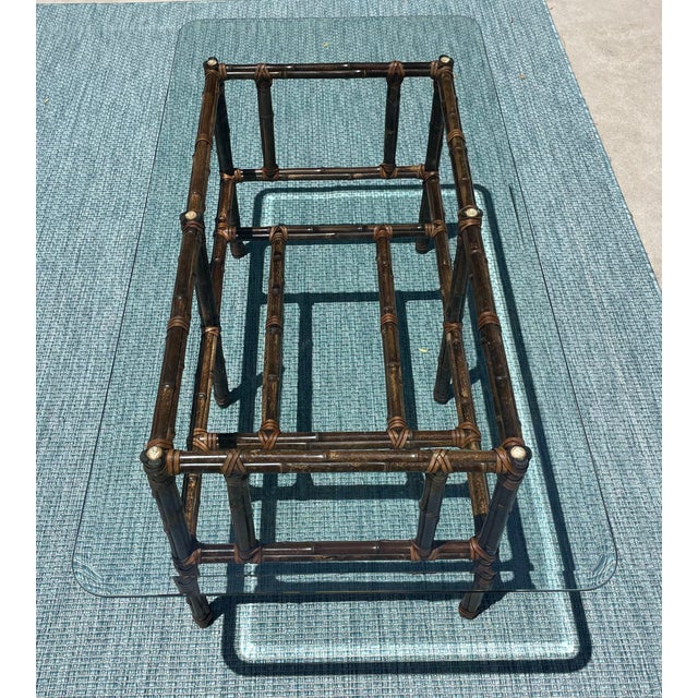 Contemporary Authentic McGuire Bamboo Coffee Table For Sale - Image 3 of 10