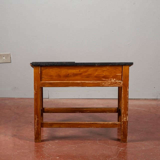 Solid Wood Slanted Student Desk with Pen Holder For Sale - Image 17 of 18