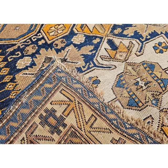 Tribal Antique Caucasian Shirvan Area Rug, Hand-Woven Wool, Medallion Design, 3' x 5' For Sale - Image 3 of 18