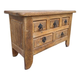 Rustic Chest of Drawers in Oak For Sale