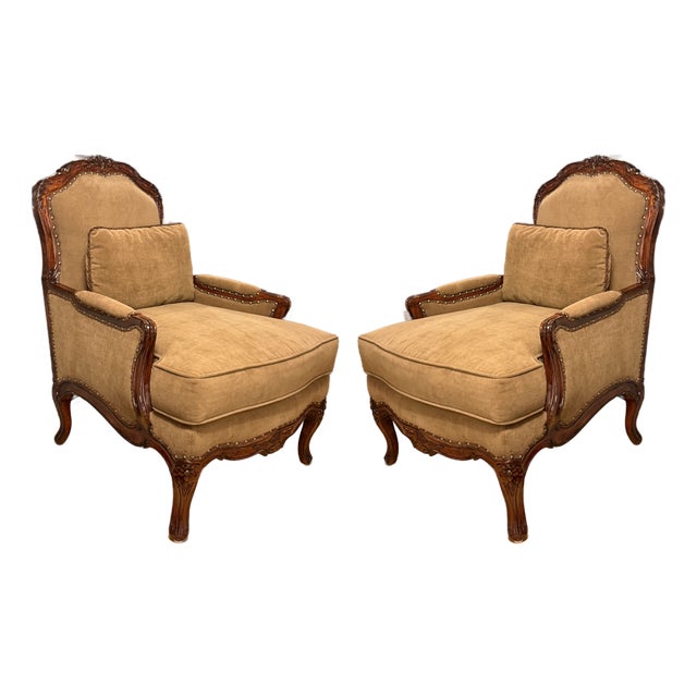 Fine Furniture Design Protege Collection Bergères, Pair For Sale