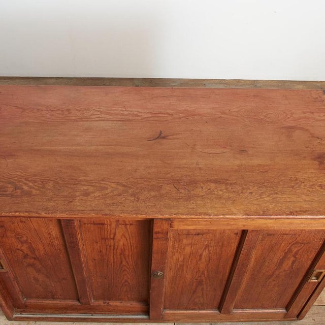 Wood Pine School Cupboard, 1940s For Sale - Image 7 of 15