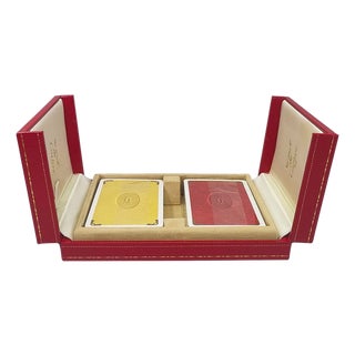 Vintage Playing Cards Box from Cartier, 1970s For Sale