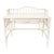 Vintage Chinoiserie Rattan Writing Desk in Benjamin Moore Cloud White For Sale