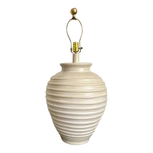 Large Vintage 1980s Swirl Table Lamp