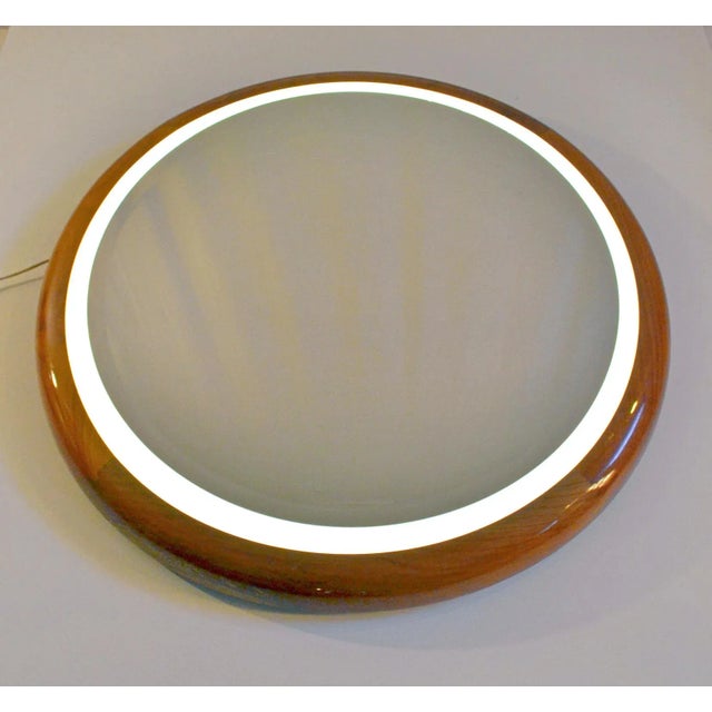 Contemporary Vintage Italian Backlit Mirror, 1970s For Sale - Image 3 of 7
