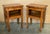 A pretty pair of French walnut nightstands and one drawer with open shelf, circa 1940. Pair of French Louis XV style...