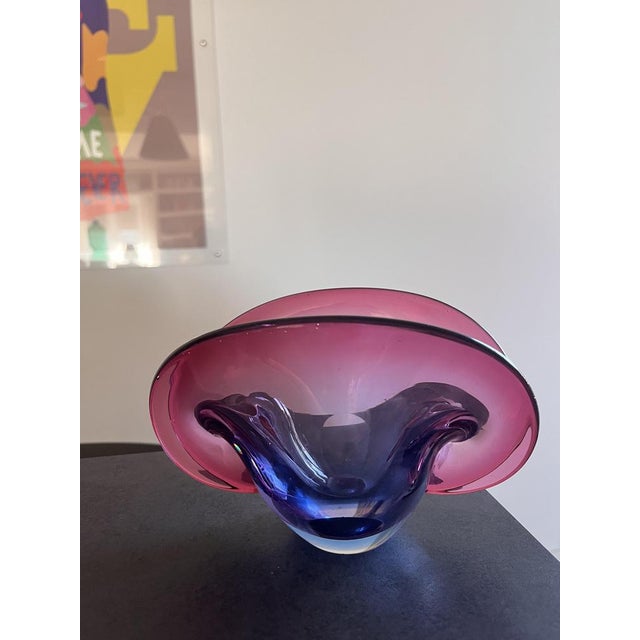 Purple and Blue Murano Glass Confetti Bowl or Ashtray, 1950s For Sale - Image 11 of 13