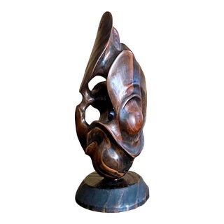 Small Organic Brutalist Hand-Carved Desk Sculpture For Sale