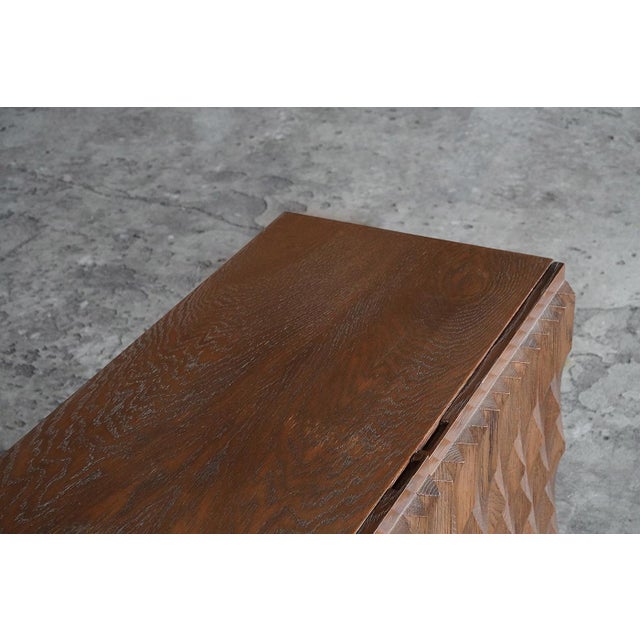 Brown Niagara Sideboard in Stained Oak from Maison Aurora, Belgium, 1970s For Sale - Image 8 of 11