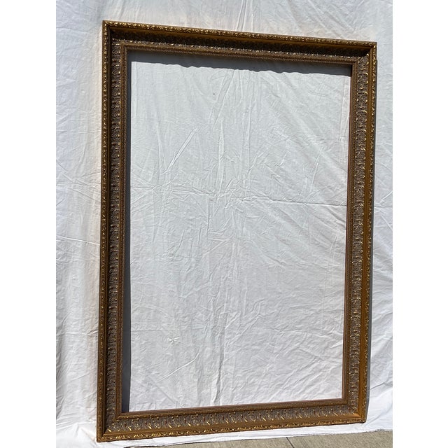 1990s Huge Ornate Wood Frame, Fits Art 40x60" For Sale - Image 5 of 16