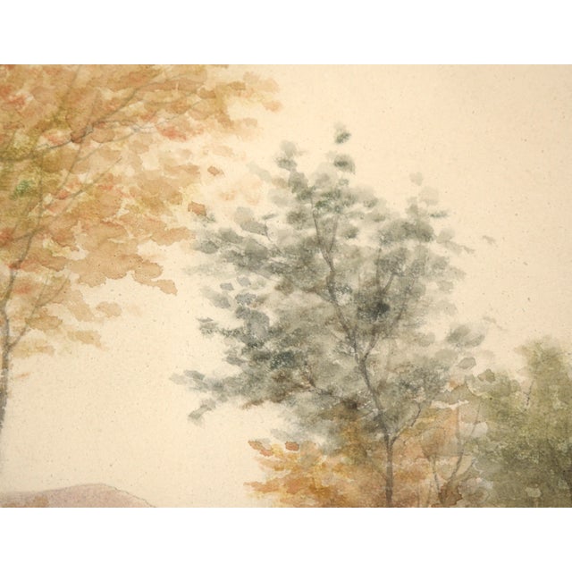 Autumn by the Stream, Early 20th Century Landscape Watercolor by Sydney Cooper For Sale In Monterey, CA - Image 6 of 9