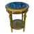 Italian Rococo Style Black Marble Topped Gold Side Table For Sale