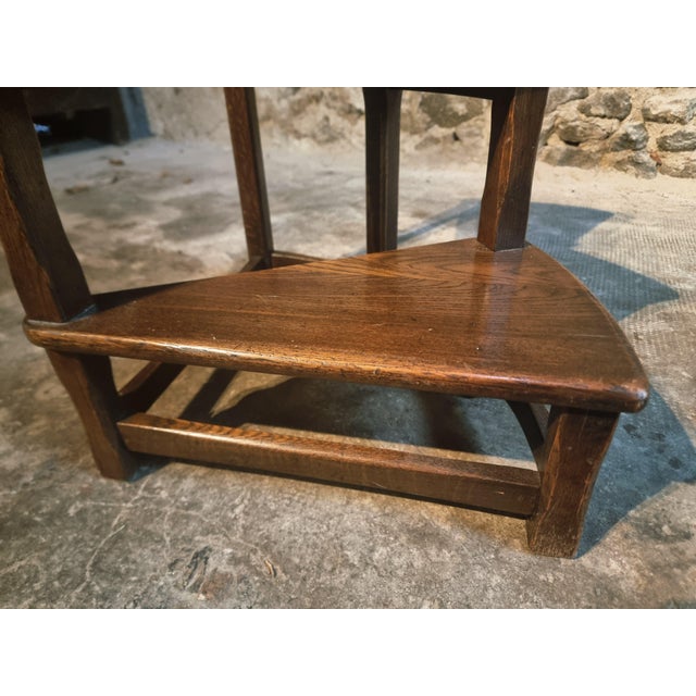 Mid-Century English Oak Library Step, 1960s For Sale - Image 9 of 16