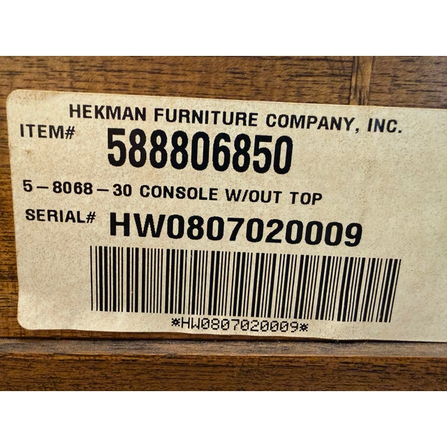 Rococo Hekman Furniture Company Console Table With Marble Top For Sale - Image 3 of 12