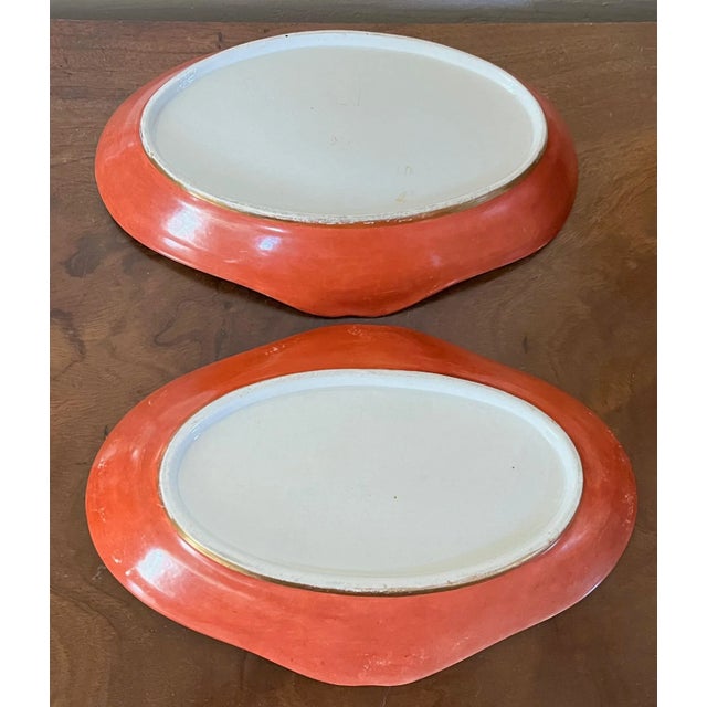 Early 19th Century Coalport Porcelain Lozenge Shape Dessert Dishes in the Style of 18th C. Meissen - a Pair For Sale - Image 10 of 13