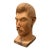 1960s Folk Art Americana Barbershop Carved Wood Bust of a Man For Sale