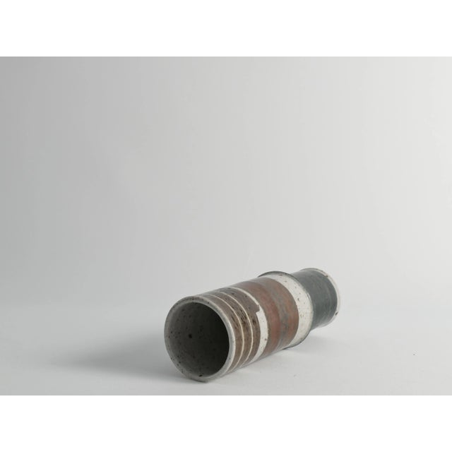 Beige Scandinavian Modern Chamotte Stoneware Vase by Inger Persson for Rörstrand, 1960s For Sale - Image 8 of 12