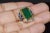 Gia Certified Natural 12.80cts Emerald Sapphire Diamond 18k Solid Gold Cocktail Ring, Size 6 For Sale In Dallas - Image 6 of 13