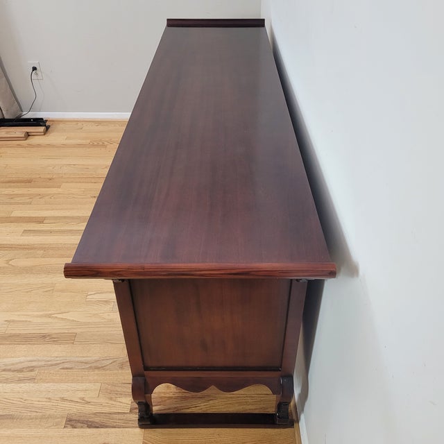 Late 20th Century Korean Apothecary Tansu Chest Cabinet Sideboard Console Credenza Campaign Style For Sale - Image 11 of 14