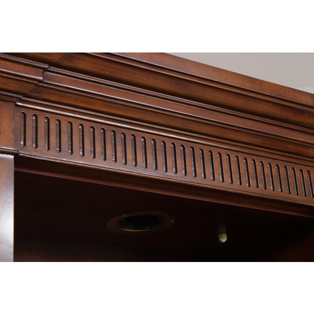 Brown Maitland Smith Mahogany Narrow China Cabinet For Sale - Image 8 of 18