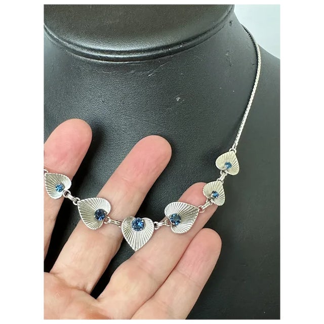 1970sVan Dell Sterling Earrings and Necklace, 3 Pieces For Sale - Image 4 of 12