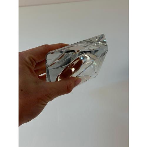 Glass Crystal Glass Ashtray by Václav Hanuš For Sale - Image 7 of 11