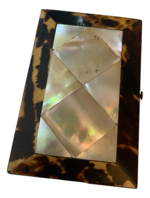 Victorian Faux Tortoise and Mother of Pearl Calling Card Case