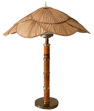 Mid-Century Modern Uchiwa Table Lamp by Miranda Ab Sweden, 1960s