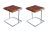 1970s French Square Macassar and Chrome Side Tables - a Pair For Sale In San Francisco - Image 6 of 6