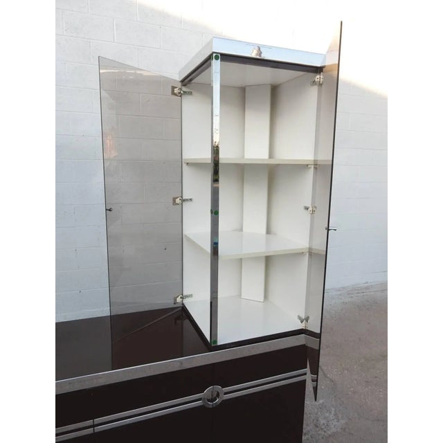Mid 20th Century Designer Pierre Cardin Buffet Bar Cabinet Signed, circa 1970s - Set of 3 For Sale - Image 5 of 9