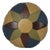 Vintage Round Patchwork Cushion in Double-Sided Faux Leather, 1960s For Sale