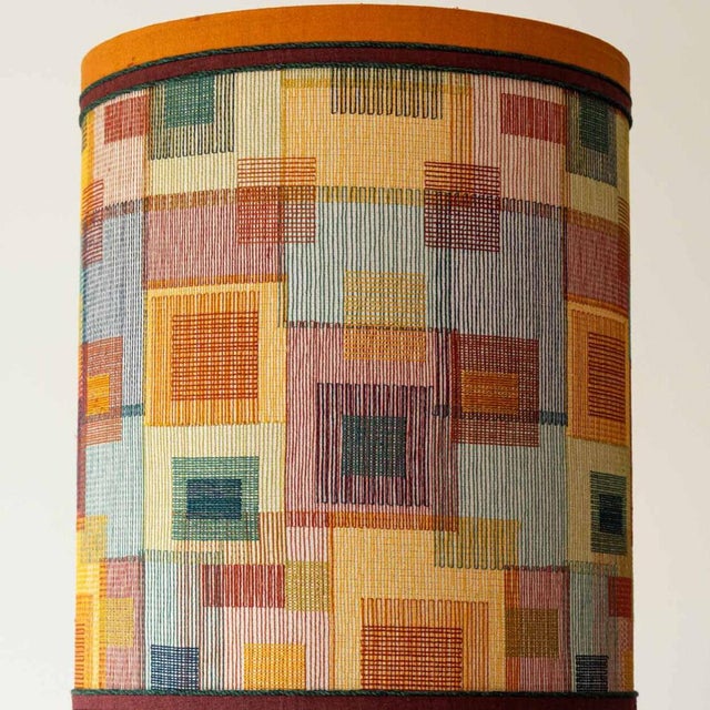 Orange Ceramic Floor or Table Lamp with Lampshade attributed to R. Houben, 1970s For Sale - Image 3 of 15