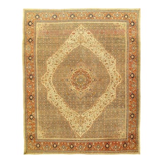 Pasaargad DC Ivory Antique Tabriz Haji Jalili Rug For Sale