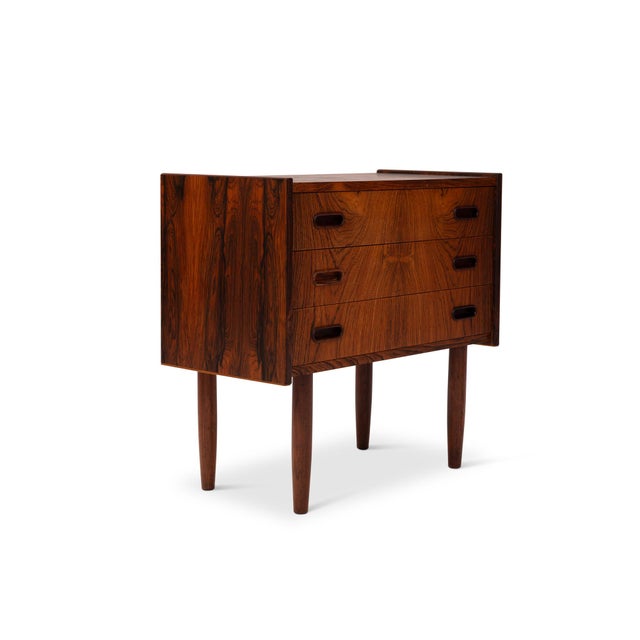 Vintage Danish Mid-Century Rosewood Nightstands/Side Tables (Pair) For Sale - Image 10 of 14