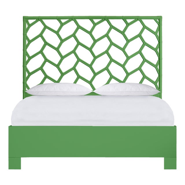 Silas Standard Bed Queen - Bright Green For Sale