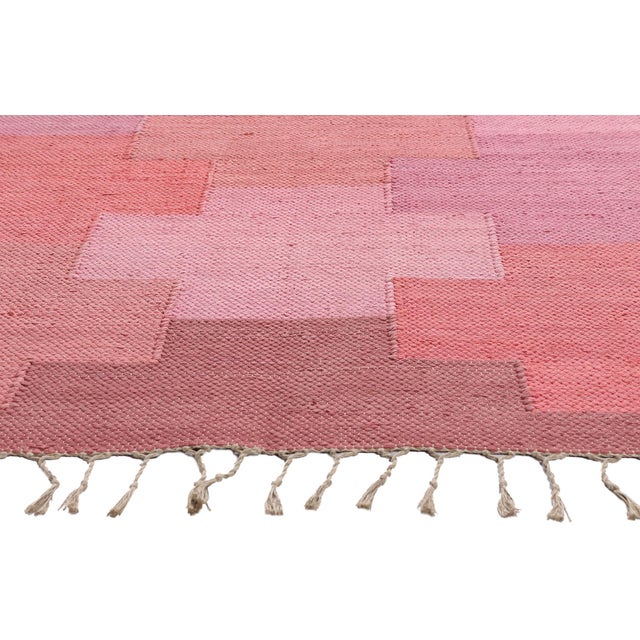 Vintage Swedish Rollakan Rug, 05'07 X 07'09 For Sale - Image 4 of 12