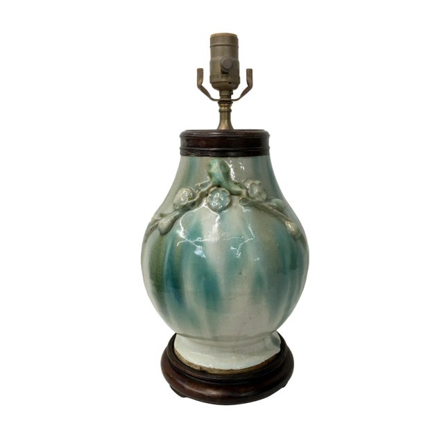 19th Century Chinese Chin Dynasty Chun Ware Vase Lamp For Sale - Image 4 of 4