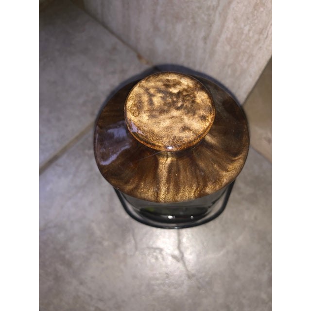 1960s Drip Glazed Criterion Collections Japan Tiki Teacup Candle Holder For Sale - Image 10 of 12