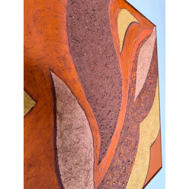 70's Mid-Century Whiteread Mixed Media Texture Expressionist Abstract Painting, Framed For Sale In Miami - Image 6 of 11