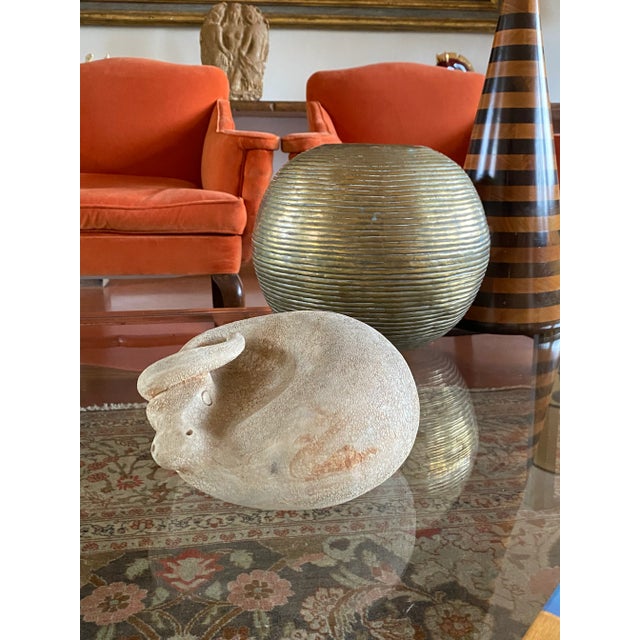 Mid-Century Modern Mid-Century Ceramic Lying Bull, Aldo Londi, Bitossi Italy 1960s For Sale - Image 3 of 12