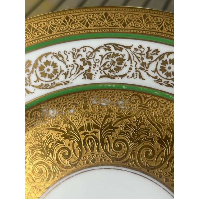 Gold Late 19th Century Bavarian Gold Encrusted Dinner Plates - Set of 8 For Sale - Image 8 of 14
