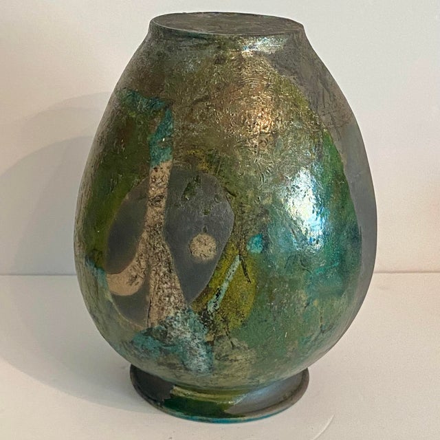 Raku Vase Studio Art Pottery For Sale - Image 10 of 11