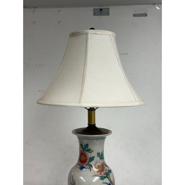 Late 20th Century Late 20th Century Aladin Lamps & Shades Floral Porcelain Table Lamp For Sale - Image 5 of 12