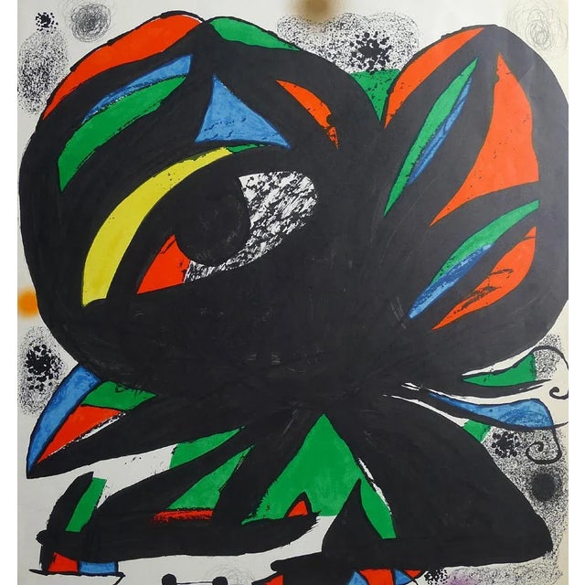 Miro Exhibition poster for ‘Fundació Joan Miró’ 1975 The poster designed by Miró, was made for the opening of the Fundació...