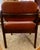 Edward Axel Roffman Mid Century Modern Sculpted Walnut Edward Axel Roffman Orange Tweed Armchair For Sale - Image 4 of 9