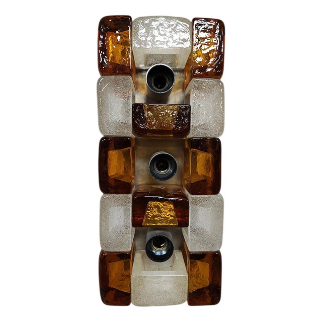 Vintage Murano Glass Wall Lamp by Albano Poli for Poliarte, 1970s For Sale