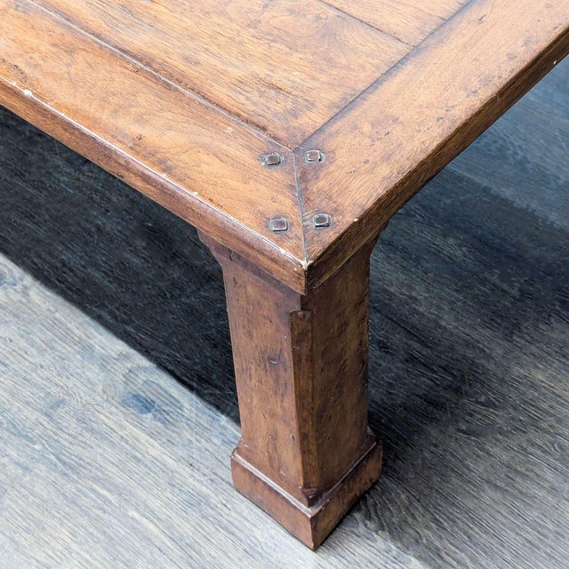 2000 - 2009 Rustic Wood Coffee Table For Sale - Image 5 of 6