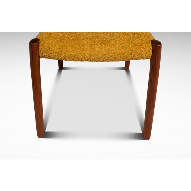 Danish Mid-Century Modern Model 85 Ladderback Dining Chair in Teak & Bouclé by Niels Møller for j.l. Møller, Denmark, C. 1960s For Sale - Image 11 of 18