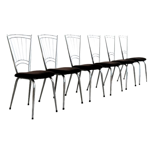 Vintage Dining Chairs, 1960s, Set of 6 For Sale